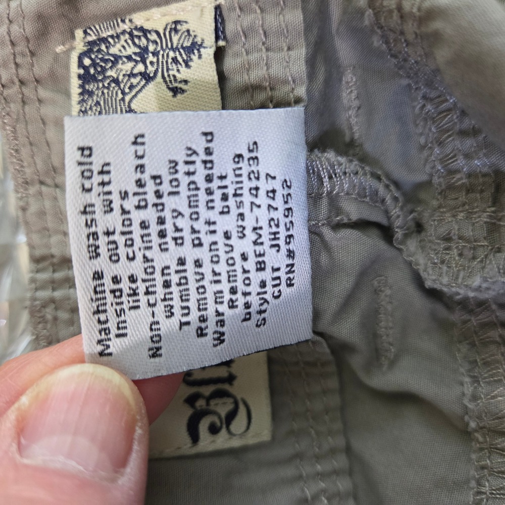 Blue Epic Cargo Pants Womens 14 Taupe Belted Multi Pocket - Picture 8 of 8